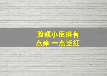 脸颊小疙瘩有点痒 一点泛红